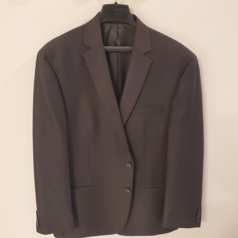 Calvin Klein Men's Black Herringbone Suit Jacket